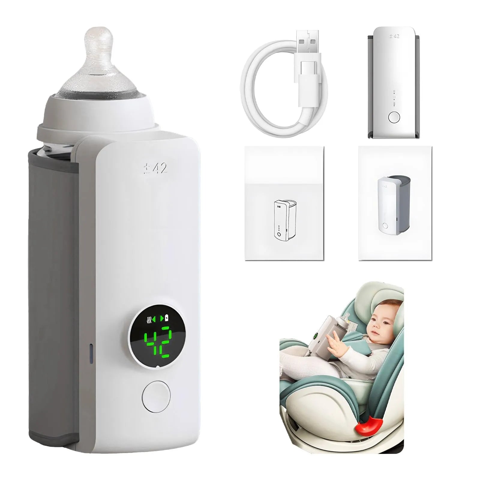 Portable Wireless Baby Bottle Warmer - Perfect for Travel!